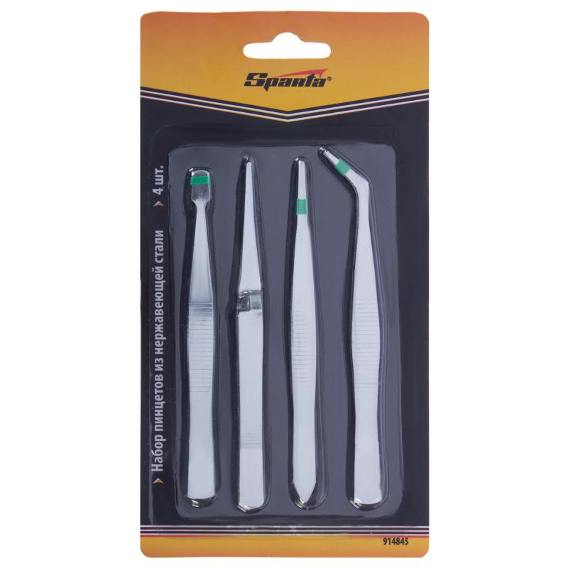 Набор пинцетов из нержавеющей стали Sparta 914845