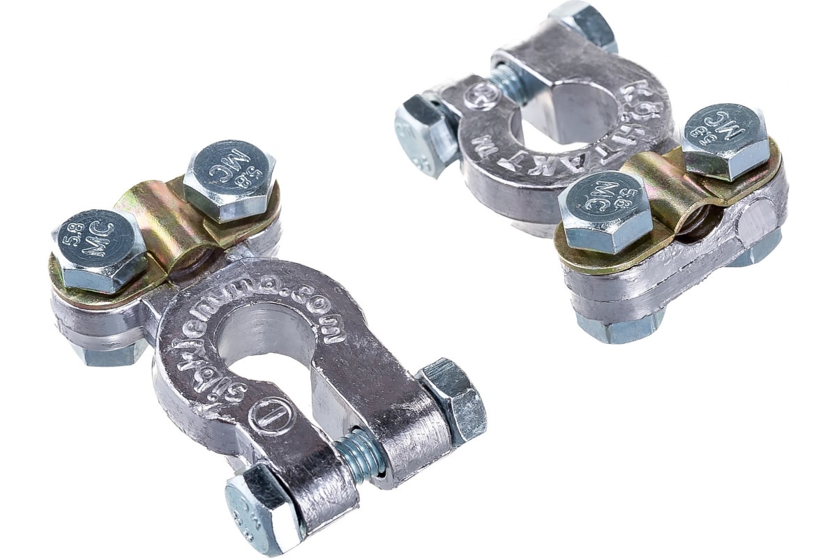 Клеммы АКБ (+/- к-кт 2шт) свинцовые SKYWAY КОНТАКТ японские