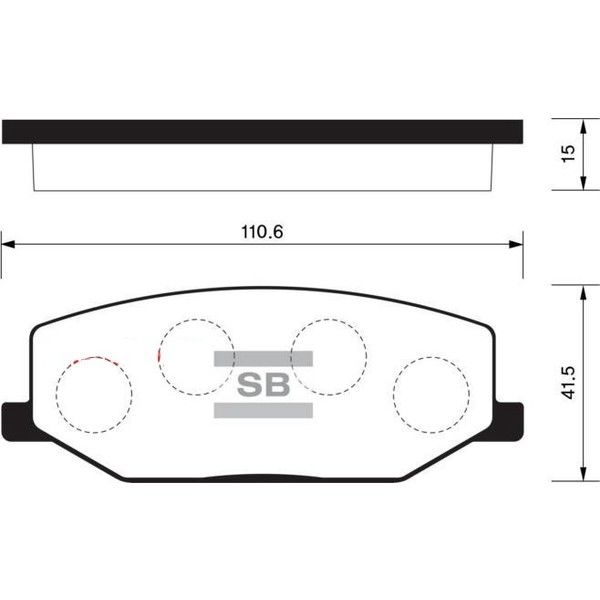 Колодки торм. передние SUZUKI JIMNY SP1540 