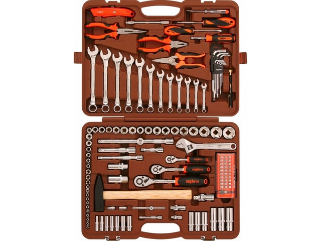 Набор инструментов "OMBRA" 131 предмет 1/4", 3/8", 1/2"DR 4-32 мм, E4-Е24 ключи 8-19 мм