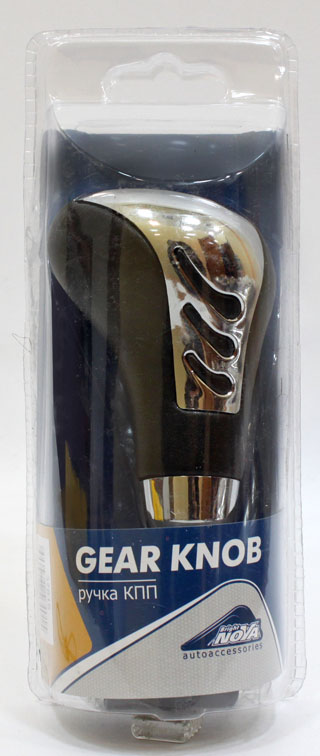 Ручка КПП переключения кожа+хром (Nova Bright)