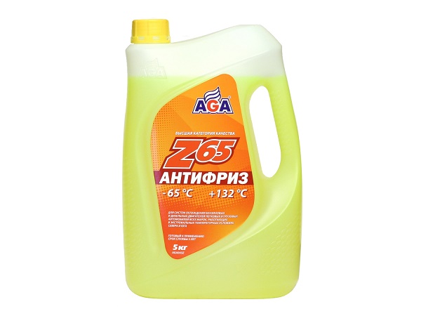 Антифриз AGA Жёлтый -65C+132C 5л