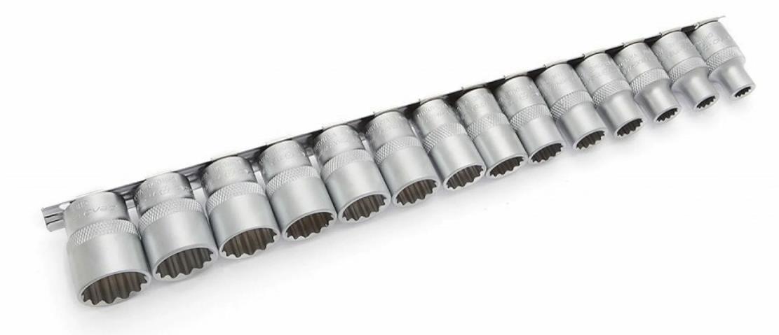 Набор головок 1/2 12-и гр. 14 пр. 8-24мм. на планке Дело Техники 622114