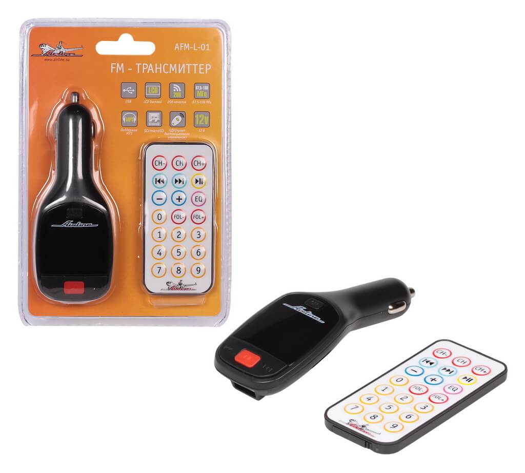 Модулятор FM трансмиттер AIRLINE AFM-L-01