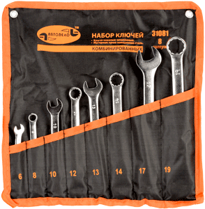 Набор ключей рожково-накидных 8 шт АвтоDело (сумка) (31081)