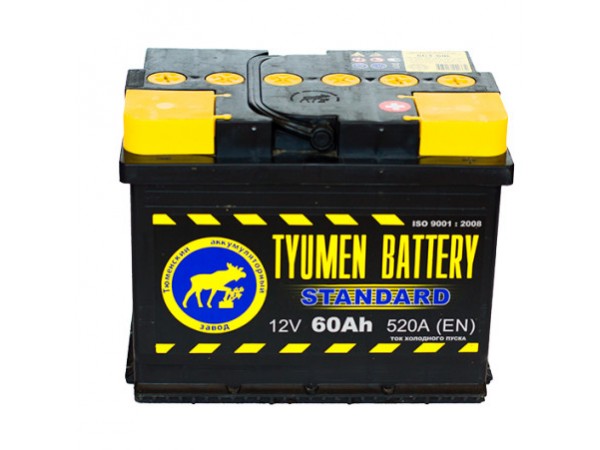 АКБ 6СТ-60 п/п (Тюмень) залитый 550A 
