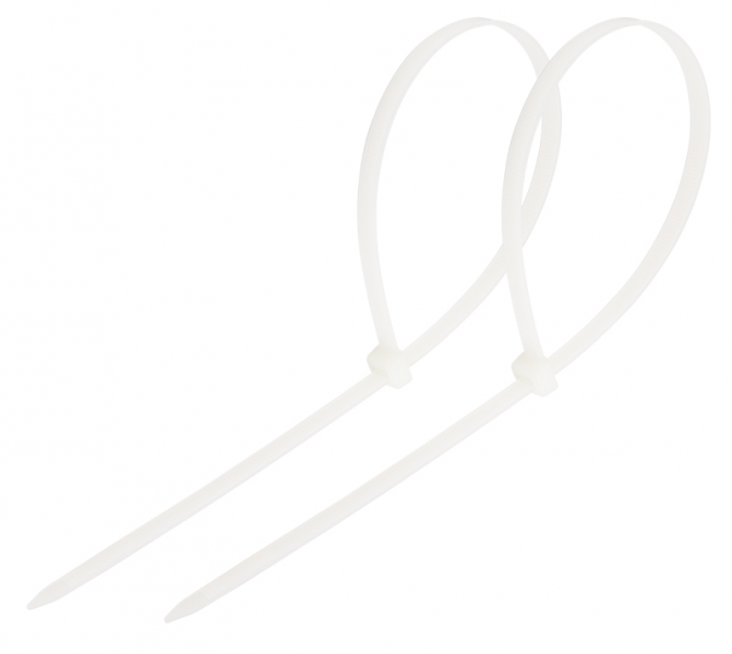 Хомут пластиковый 3х150, стяжка БЕЛАЯ