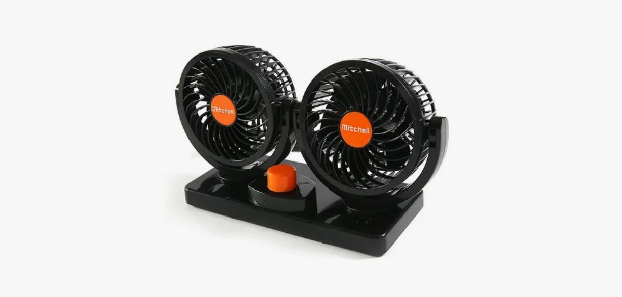 Вентилятор автомобильный двойной AVS 8098 12B 4"