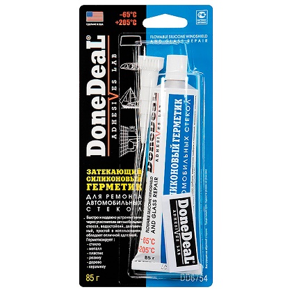 Герметик затекающий прозрачный для автостекол DoneDeal DD6754 85гр 