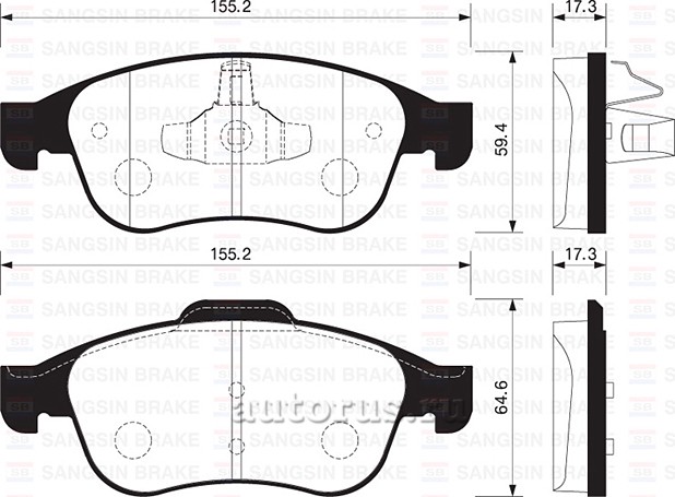 Колодки торм. передние RENAULT DUSTER с ABS 10-/FLUENCE 10-/MEGANE III 08- SP1390