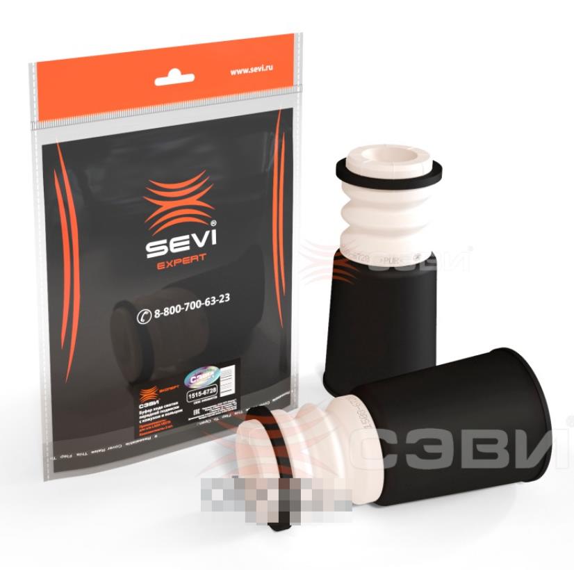 Буфер LADA Vesta хода сжатия передний (отбойник+чехол) (2 шт.) "СЭВИ-ЭКСПЕРТ"