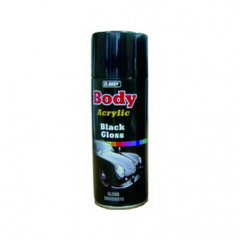 Краска-спрей ЧЕРНАЯ (глянец) "BODY" спрей.