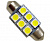 Лампа 12V диод C5W 2-х цокольная (6 диодов) синяя